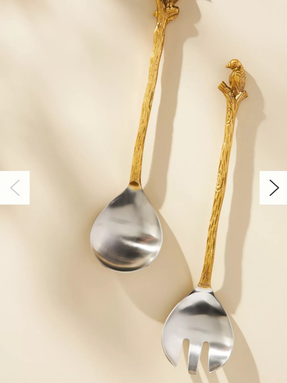Anthropologie Loro  Parrot Handle Serving Spoons